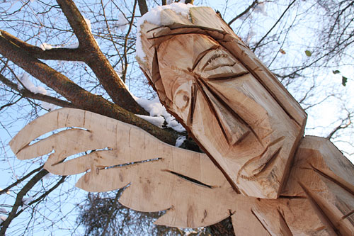 Hlzern: Der Engel Angelino von Guntram Prochaska, Haspelhof Schweighofen